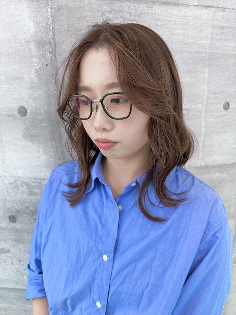 【KANATA】20代30代韓国風顔周りレイヤー×ミルクティーベージュ