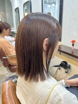 エトネ ヘアーサロン 仙台駅前(eTONe hair salon) 20代 30代　外ハネストレートボブ