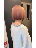 ピンクベージュボブ