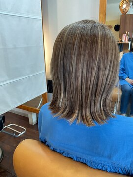 オッヂヘア(oggi hair) ハイライト&ターコイズベージュ