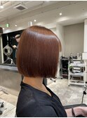 大人気【20代30代パツっと大人ボブ】ボルドーカラー