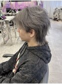 ハイトーンメンズ ホワイトシルバー ウルフ MOMO