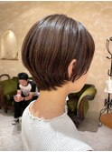 夏のスッキリくびれショート小顔ショートナチュラルベージュ銀座