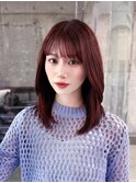 黒髪ボブルフネビージュ小顔ワンレン顔まわり韓国レイヤーカット