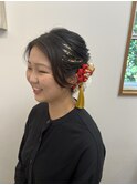 成人式華やかまとめ髪
