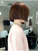 【ChaoMICHI haruya】切りっぱなしボブ マロンベージュ 髪質改善