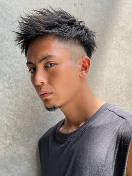 アイビーズ(IVYS) フェードパーマソフトツイストアップバングツーブロック刈り上げ