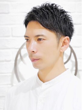 ヘアーアンドグルーミング ヨシザワインク(HAIR&GROOMING YOSHIZAWA Inc.) メンズビジネスショート爽やかアップバングスタイル理容室