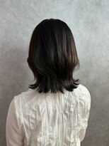 エクファ ヘア シェリル 草津 南草津店(ex-fa hair cherir)&nbsp;黒髪カタログ/クラゲヘアー/オリーブグレー/南草津