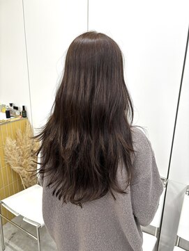 ディジョン(Dijon) 韓国顔まわりレイヤーカットグレージュオリーブベージュブラウン