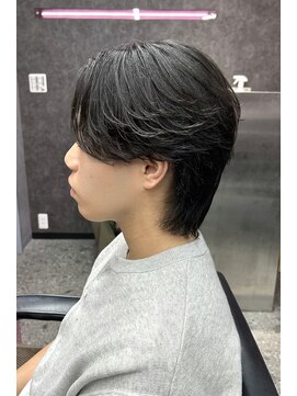 メンズサロン スライバイリアオオサカ(Sly By Ria OSAKA) ～毛流れセンターパートウルフ～【大阪/梅田】