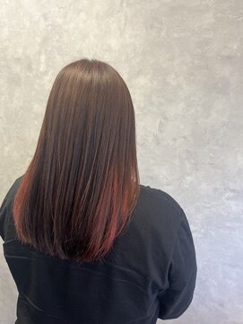 ノダン(Nodan) インナーカラーピンクレッド