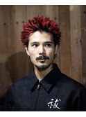 レッドスパイキーショート