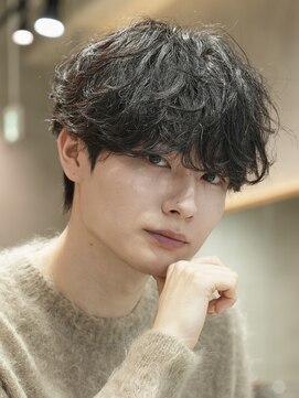 フィフス 渋谷(fifth) 渋谷大人無造作シャドウパーマメンズカットマッシュ緩め波巻き