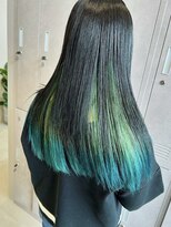 アース コアフュールボーテ 諏訪店(EARTH coiffure beaute)&nbsp;エメラルドグリーン_ハイトーン_グラデーションカラー