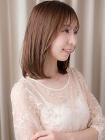 カバーヘアアンドスパ ブリス 浦和(COVER HAIR&SPA bliss) 小顔フレンチバングブリーチなし艶髪レイヤーボブディ20代30代X