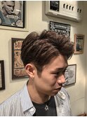 アップバング×ツーブロックショート【HOMME HAIR ZERO伊藤】