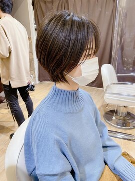 ネオリーブアイム 横浜西口店(Neolive aim) 大人可愛い耳掛けひし形小顔丸みショートボブ【近藤】横浜