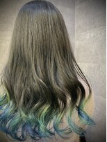 キャラ シャローネ 池袋(Chara Chalone)&nbsp;資生堂カラーミューズアッシュグレーグラデーションターコイズ