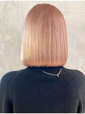 ピンクブロンド_アースカラーくびれヘアツートン_ba371731