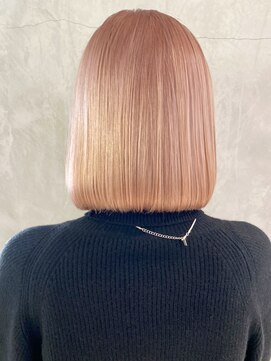 アルバム 渋谷パルコ(ALBUM) ピンクブロンド_アースカラーくびれヘアツートン_ba371731