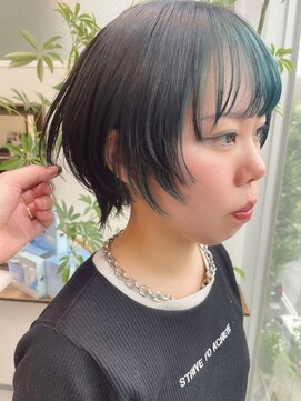 グーフィートーキョー 銀座(Goofy Tokyo) Goofy銀座/フェイスフレーミング/グリーン/ショートウルフカット