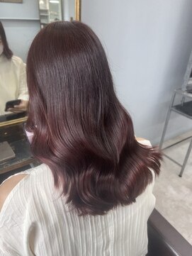 オズ 郡山桑野店(OZ) イメチェンハッシュカットフルバング似合わせレッドブラウン