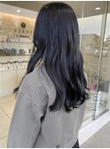 暗髪 ブルーグレージュ