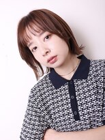 ヨファ ヘアー 芦屋店(YOFA hair) 似合わせカット美髪切りっぱなしボブピンクブラウン0402