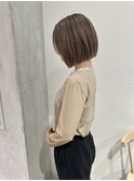 YOKE 切りっぱなしボブぱつっとボブミルクティーグレージュ