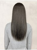 20代30代艶感ストレート♪髪質改善カラーオリーブベージュ