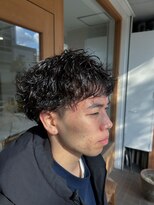 ラブハーツアンドビー マツヤマ(luve heart's And Be matsuyama)&nbsp;ツイストパーマ波巻きスパイラルパーマツーブロックパーマメンズ