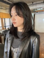 ノラジャーニー(NORA Journey) 【あきら】セミロングレイヤーカットハッシュカット黒髪韓国ヘア