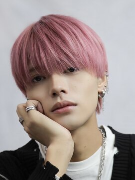 オーシャントーキョーウエスト 心斎橋 (OCEAN TOKYO WEST) メンズヘアナチュラルマッシュベージュピンク韓流シースルー