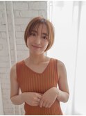 丸みボブ20代/30代/40代/庭瀬