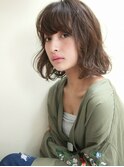 ■くせ毛風毛先パーマの重めふわミディM.SLASH自由が丘25-4