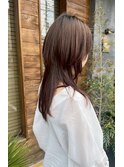 前髪/マチルダボブ/ピンクベージュ/インナーグレージュ/ウルフ