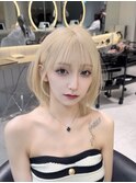 韓国へア/ブリーチ/顔周りカット/ハイトーン/レイヤーカット/