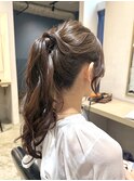 ポニーテール/アップスタイル/ヘアアレンジ/ロングアレンジ