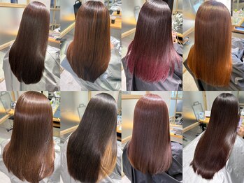 アンサー 町屋(ANSWER)の写真/傷んだ髪を労わりながらおしゃれを楽しむ♪指通りなめらかな、髪質改善サロンで極上美ヘアに。