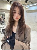 お洒落レイヤーカットハッシュカット髪質改善国分寺韓国ヘア