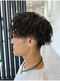 リバースセンターパート/ニュアンスパーマ/ダウンバング