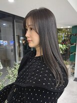 セン(cen) 地毛風/透明感カラー/ダークグレー