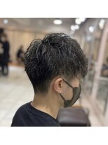 グルー(glue) 刈り上げマッシュ×ツイストスパイラルパーマ