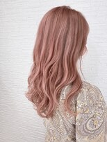 リオリス ヘア サロン(Rioris hair salon) コーラルピンク/ゆるふわロング