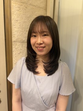 ハピネス 河原町店(Happiness) ミディアムレイヤー　髪質改善　艶カラー　亀田乃愛