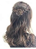 ピーディーフィノ 大通(PD fino)&nbsp;パープルアッシュ♪可愛いコサージュアレンジ