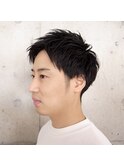 爽やかアップバンク×ツーブロックスタイル