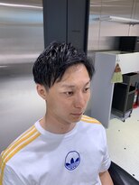 フランクスバーバーザスタンド(Frank’s barber the stand)&nbsp;メンズナチュラルツーブロックパーマショートアップバングF