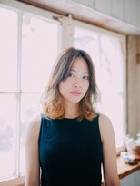 モニカ 横須賀中央店(Monica)&nbsp;デザインカラー/シルキーベージュ/グレージュカラー/斜めバング